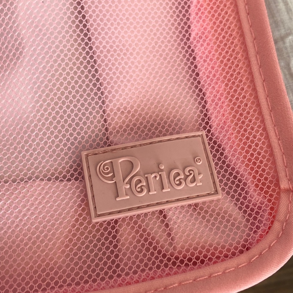 PERIEA set of 2 pink ditty bags laundry travel bags & CLINIQUE cosmetic bag NWOT - Picture 3 of 14
